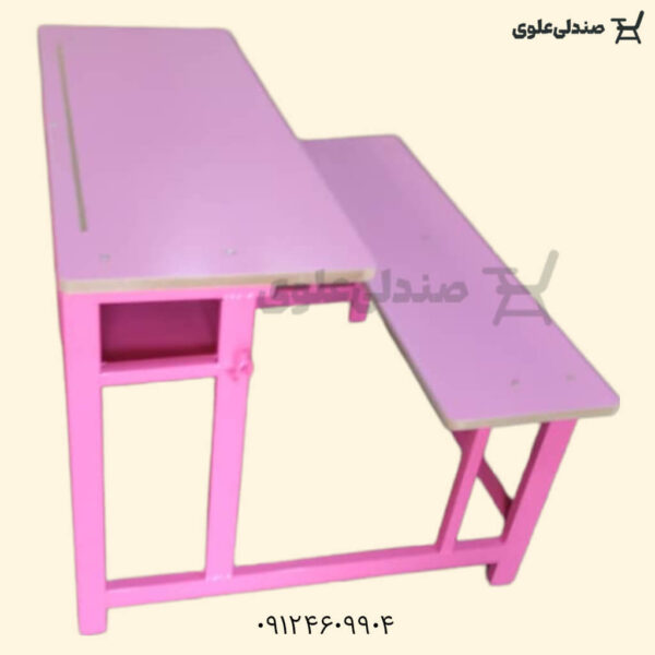 میز و نیمکت دو نفره متصل با طراحی یکپارچه و مقاومت بینظیر! مناسب مدارس، کتابخانه ها و فضاهای آموزشی. قیمت استثنایی، همین حالا سفارش دهید.