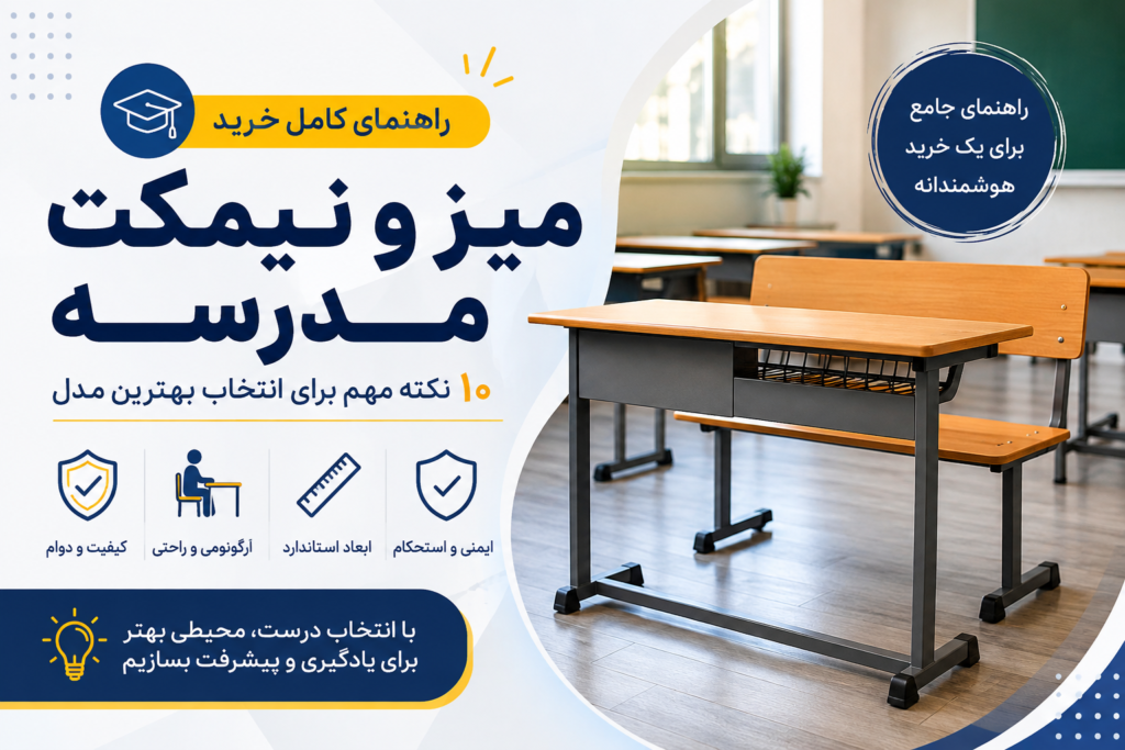 راهنمای خرید میز و نیمکت مدرسه | ۱۰ نکته مهم برای انتخاب