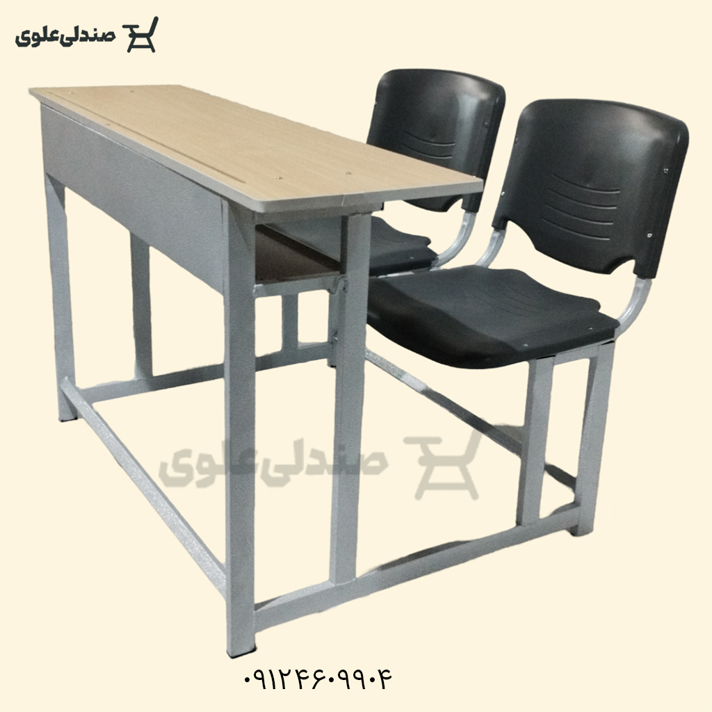 میز و نیمکت دو نفره مدرسه فایبرگلاس